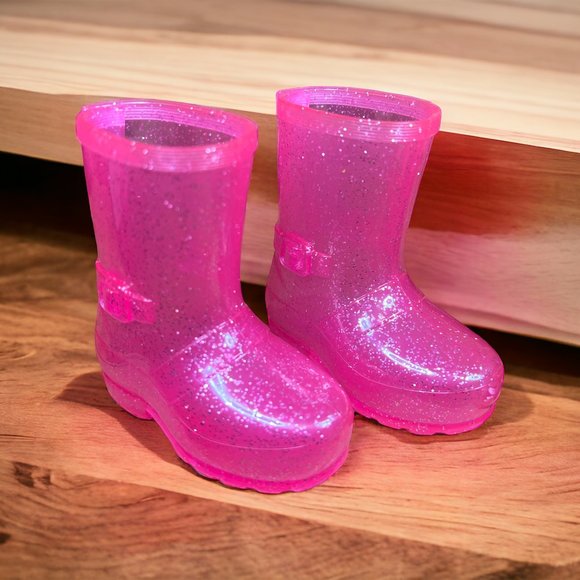 Pink Glitter Rain Boots for 18- Inch Doll - Picture 1 of 9